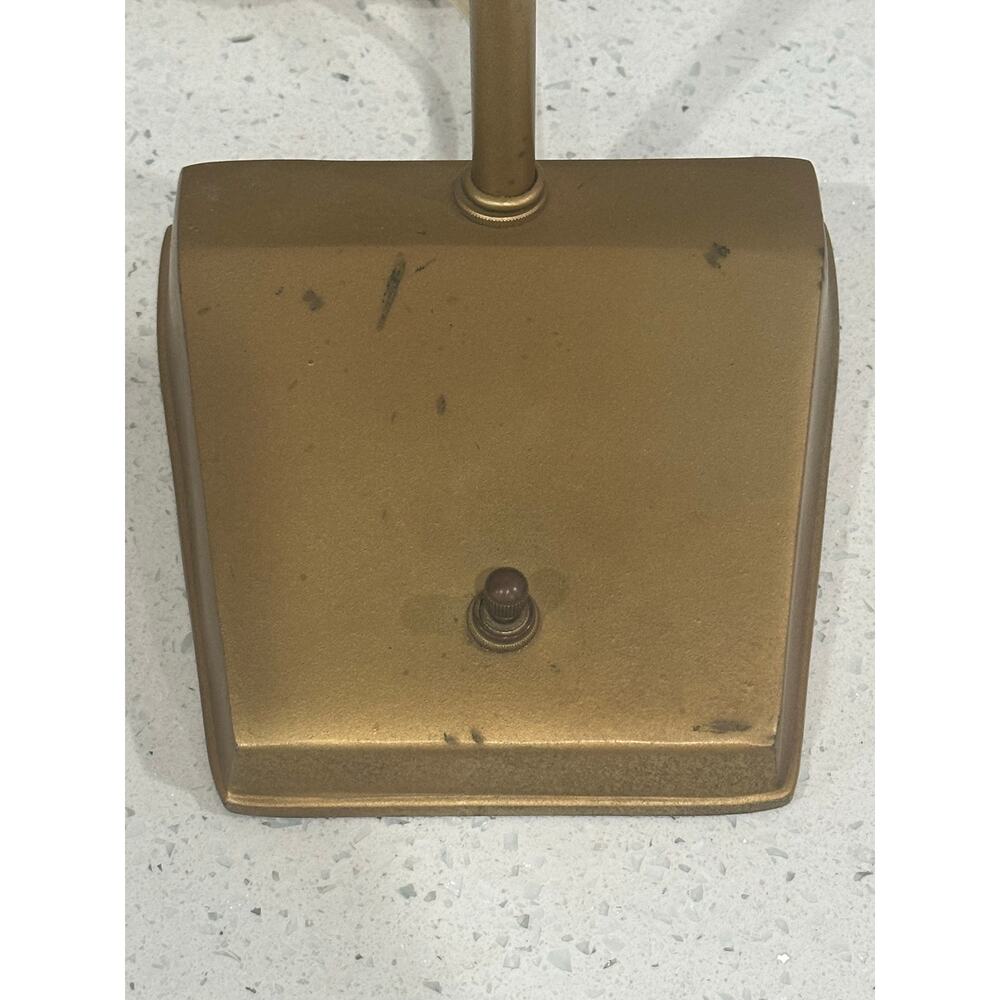 Vintage Brass Bankers Desk Table Lamp Light - Swivel Neck - Picture 4 of 5